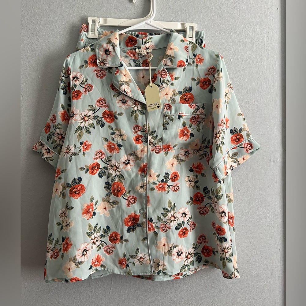 JODIFL Floral Print Pajama Set NWT